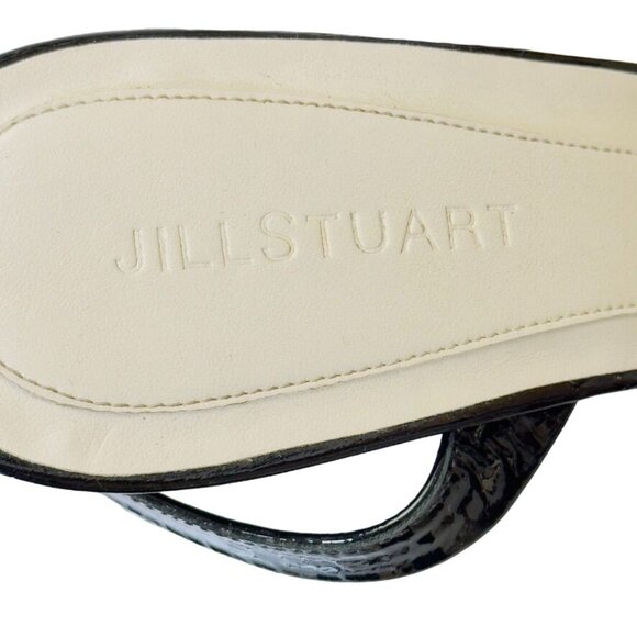 JILL STUART Women's Shoes Black Heels Strap Closure Patent Leather Suede Size M - Picture 10 of 12